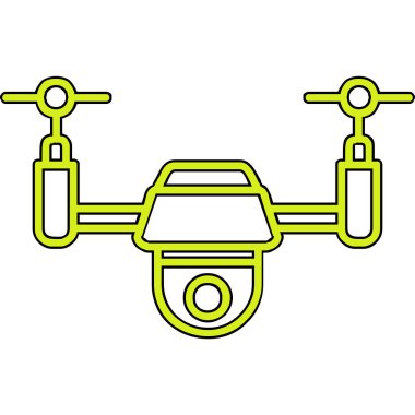 Drone simgesi vektör illüstrasyon tasarımı