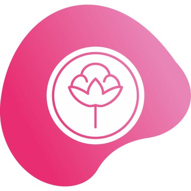 Pamuk. Web simgesi basit illüstrasyon