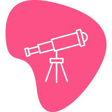 Teleskop. Web simgesi basit illüstrasyon