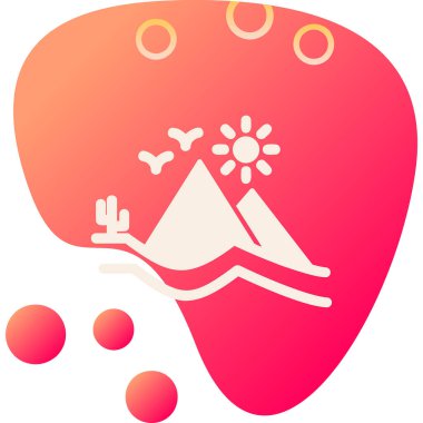 Dune simgesi çizgi vektör çizimi 