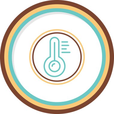 Termometre. Web simgesi basit illüstrasyon 