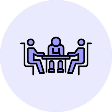 toplantı web simgesi vektör illüstrasyonu 
