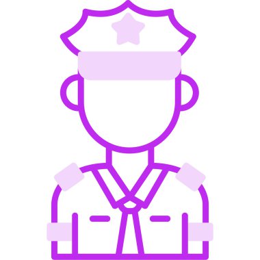 Bir polisin vektör illüstrasyon simgesi