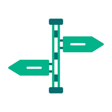 Yol İşaretinin vektör simgesi