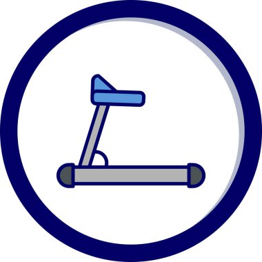 koşu bandı web simgesi, vektör çizim 