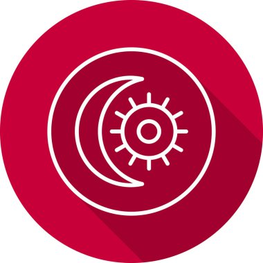 Karanlık mod. Web simgesi basit illüstrasyon