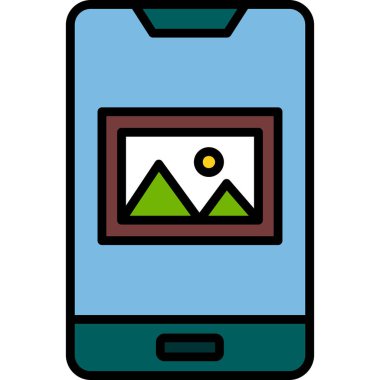 Cep Telefonu Web simgesi vektör illüstrasyonu