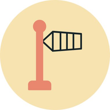 Modern Rüzgar İşareti simgesinin vektör illüstrasyonu                