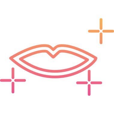 dudak simgesi web basit illüstrasyon