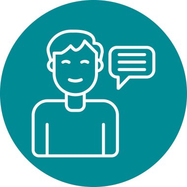 Konuşma balonu simgesinin illüstrasyon simge tasarım