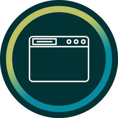 Tarayıcı. Web simgesi vektör illüstrasyonu