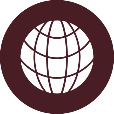 Küre. Web simgesi basit illüstrasyon 