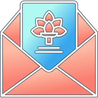 Davet mektubu, e- posta vektör simgesi