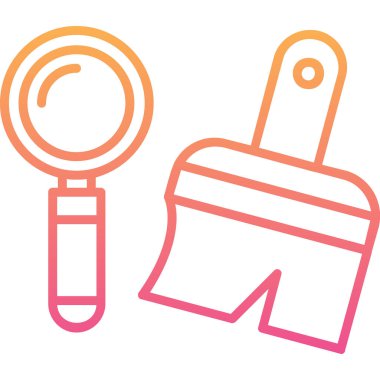 Arkeoloji araçları simgesi, vektör illüstrasyonu