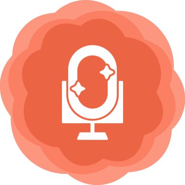 Royal Mirror simgesinin vektör illüstrasyonu                       