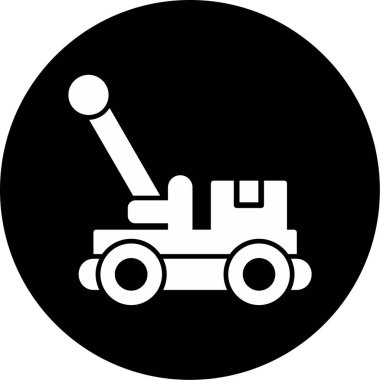 Modern tramvay simgesinin vektör çizimi             