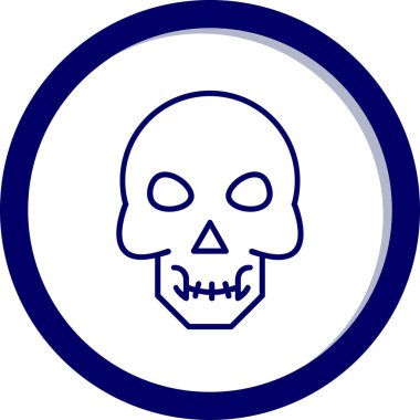 Kafatası. Web simgesi basit illüstrasyon