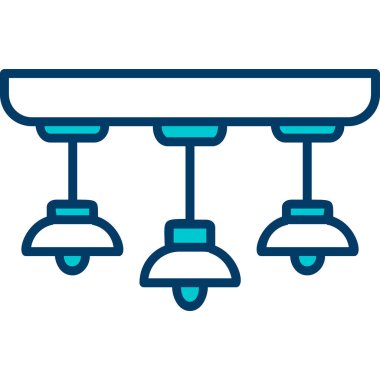 Asılı Lambalar simgesinin vektör illüstrasyonu           