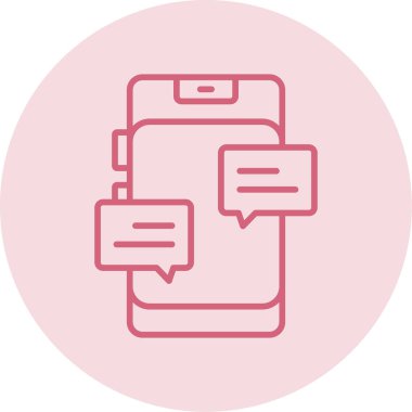 Sohbet baloncukları simgesi, vektör illüstrasyonu basit tasarım