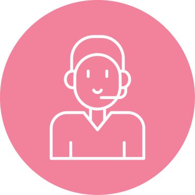 Müşteri Destek kutsal kişilerin resmi, vektör çizim 