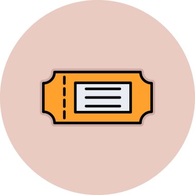 Bilet web simgesi, vektör çizim