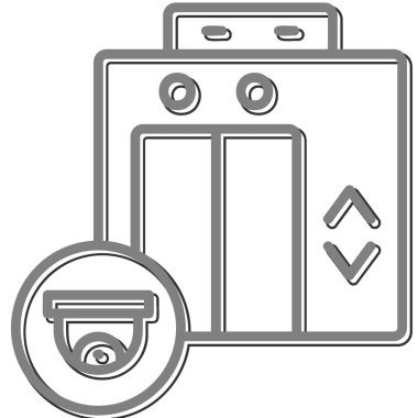 CcTV web simgesi basit illüstrasyon 