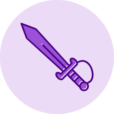 kılıç simgesi, vektör illüstrasyonu basit tasarım