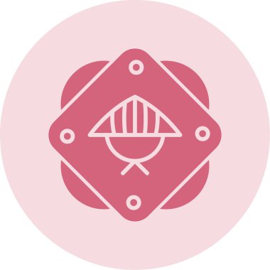 Asya konik şapka vektör illüstrasyonu