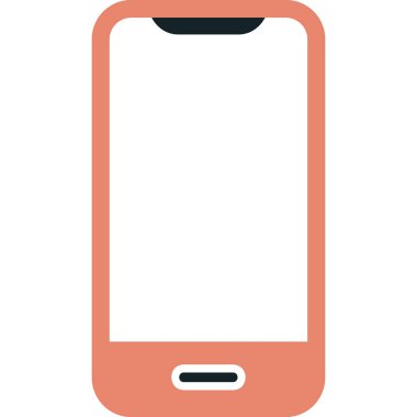 Akıllı telefon. Web simgesi basit illüstrasyon 