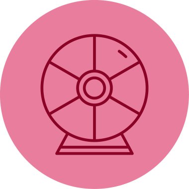 tekerlek düz simgesi, vektör çizim