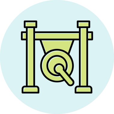 gong simgesi web basit illüstrasyon