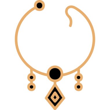 kolye simgesi vektör illüstrasyonu