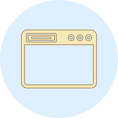 Tarayıcı. Web simgesi vektör illüstrasyonu