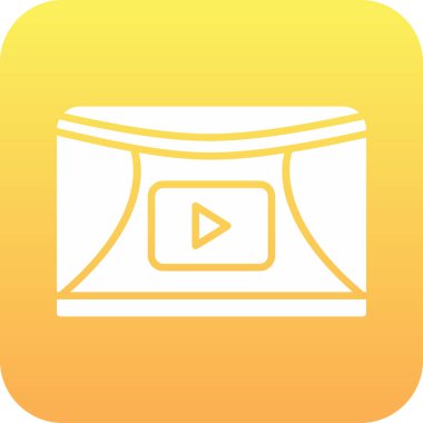 Sinema, video oynatıcı ikon vektör illüstrasyonu