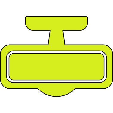 Arka Ayna modern simgesinin vektör illüstrasyonu                        