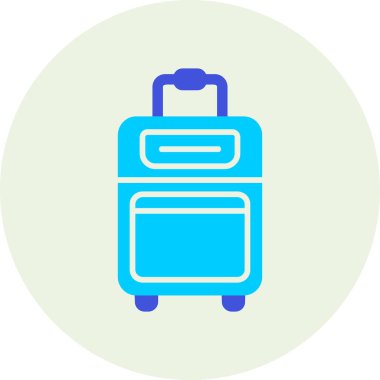 Bavul web simgesi, vektör çizim