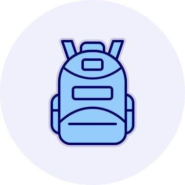 Sırt çantası. Web simgesi basit illüstrasyon