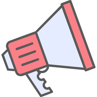 megafon web simgesi, vektör çizim 