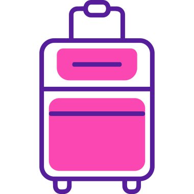 Bavul web simgesi, vektör çizim