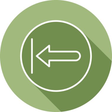 Sol ok simge vektör çizim        