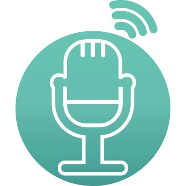 mikrofon web simge vektör çizim 