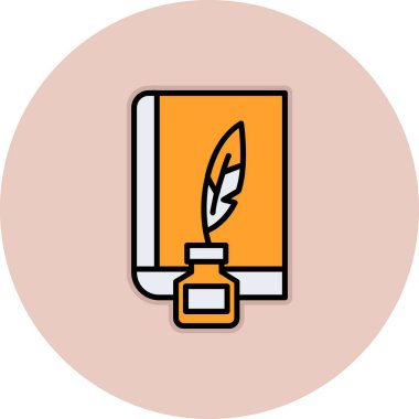 Şiir web simgesi vektör illüstrasyonu