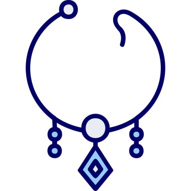 kolye simgesi vektör illüstrasyonu