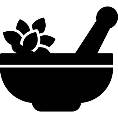 Havan ve tokmak simgeleri, web basit illüstrasyon