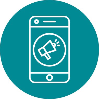 Sosyal medya tanıtım simgesi, vektör illüstrasyonu basit tasarım