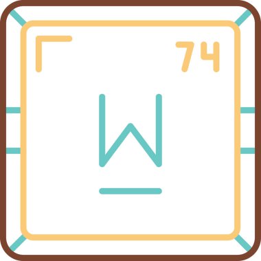 Periyodik tablo simgesinin Tungsten kimyasal ögesi