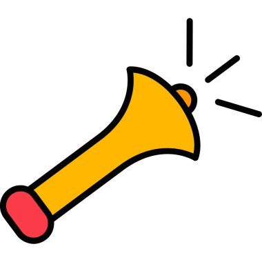 Boynuz. Web simgesi basit illüstrasyon