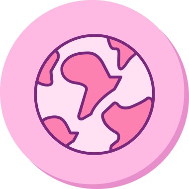 toprak küresi simgesi, vektör illüstrasyonu basit tasarım