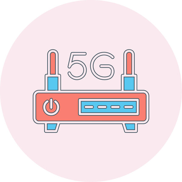 Иконка веб-маршрутизатора, векторная иллюстрация 