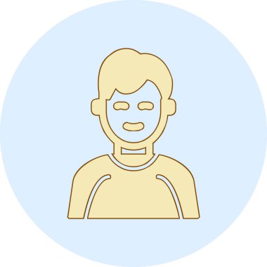 İnsan avatar web simgesi basit illüstrasyon 